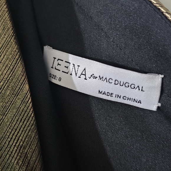 MAC DUGGAL METALLIC DRAPED ONE SHOULDER GRECIAN Dress Gown Size 8 - Picture 5 of 6